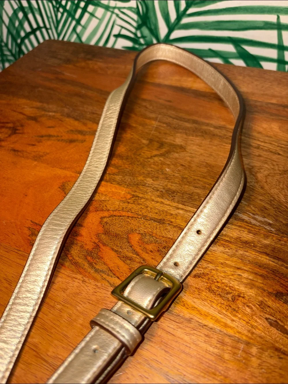 Coach Y2K Metallic Gold Leather Clip On Bag Replacement Strap